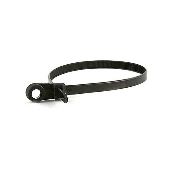 Electriduct Cable Tie, 4 in L, Black, Nylon 6/6, 18 lb Strength CT-ED-MT-04-18-100-BK - main